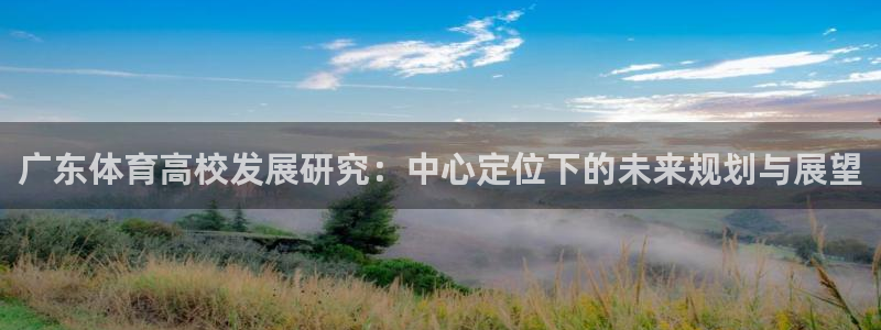 广东体育高校发展研究：中心定位下的未来规划与展望